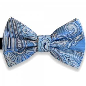  Papion bleu, elegant, model alb argintiu, nuante de albastru Luxury Line